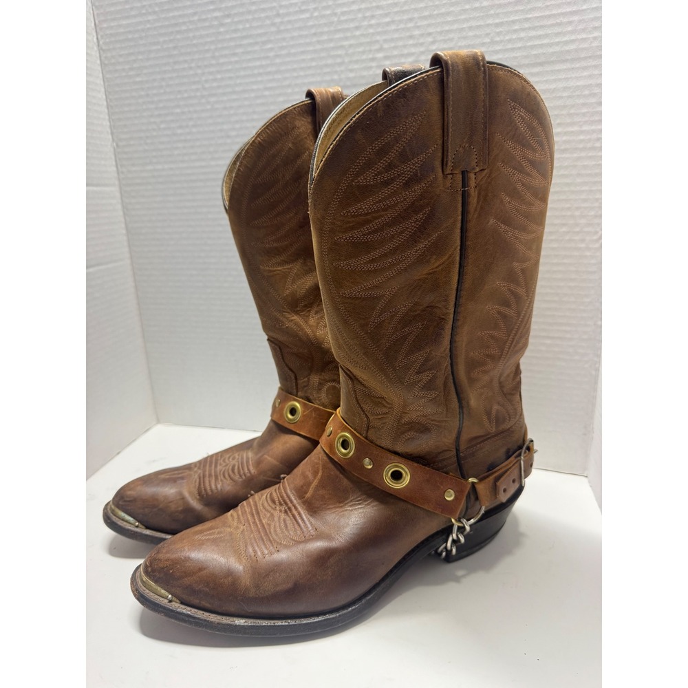 Brahma by Canada West Mens Brown Leather Harness Cowboy Boots 6628 8.5 EE